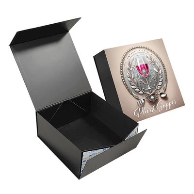 Banquet Glass Set Packaging Box with Custom UV Logo Finish and Foldable Magnetic Closure