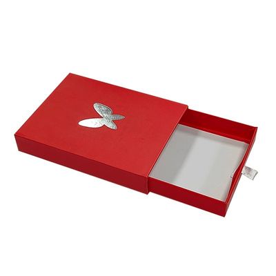Grey Board Customize Logo Slid Drawer Paper Box Gift Package Box With Silver Foil