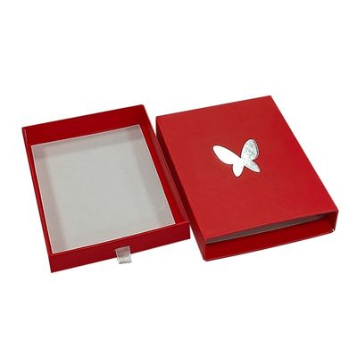 Grey Board Customize Logo Slid Drawer Paper Box Gift Package Box With Silver Foil