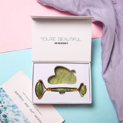 Book Flap Box Custom Logo Printed Magnetic Rigid Box for Guasha Jade Gua Sha Roller Tool
