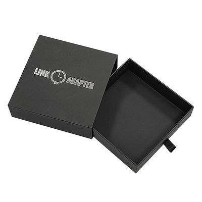 Custom Logo Gift Display Black Rigid Cardboard Watch Box Cases Paper Carton for Benefit