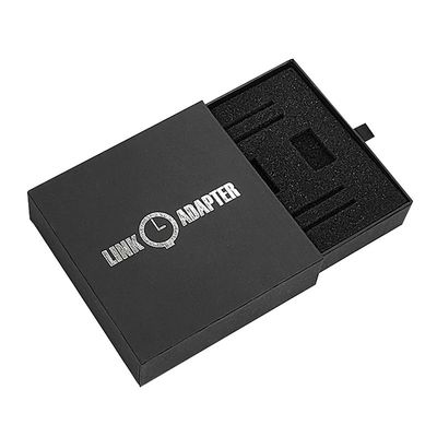 Personalized Logo Fashion Design Cardboard Watch Storage Drawer Box with Sponge Liner