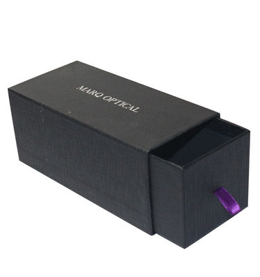 Recyclable Black Drawer Packaging Box Black Kraft Paper Gift Boxes Customized