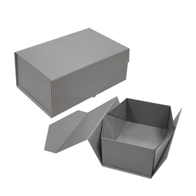 Custom Order Custom Color Size Grey Folding Cardboard Paper Box with Magnetic Lid