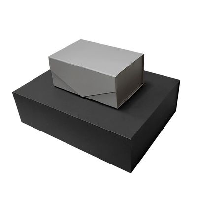 Custom Logo Black Paper Magnetic Closure Foldable Gift Box Hot Foil/UV/Varnish Finish