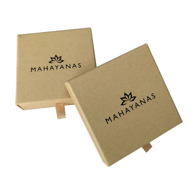 Jewellery Slide Open Gift Boxes Eco Friendly Recycled Brown Kraft Paper Boxes