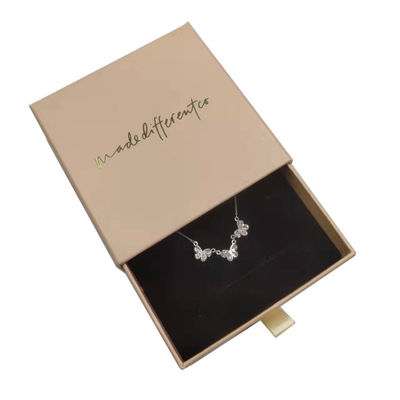 Coated Paper Luxury Slide Drawer Box Jewelry Packing Box with Customer Logo FSC Certified
