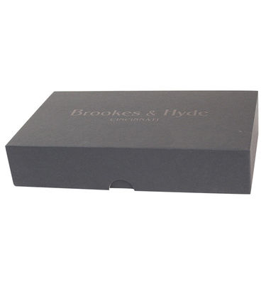 Custom Logo Accepted Men Sweatsuit Verpackung in Large Black Textured Rigid Gift Box