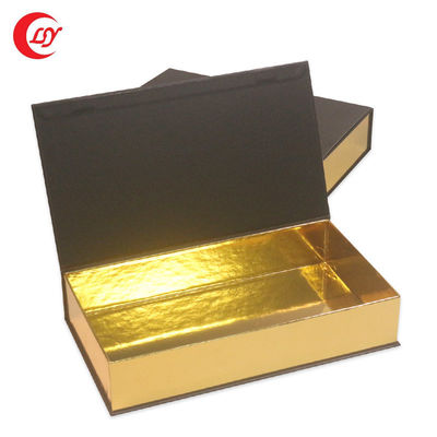 Gold Packaging Black Red Caviar Tin Jar Gift Set with Paperboard Packaging and Sleeve