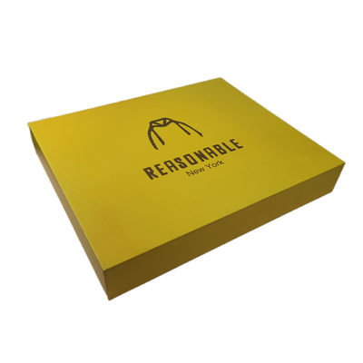 Custom Logo Printing Paperboard Yellow Pull Out Sliding Drawer T Shirt Packaging Box