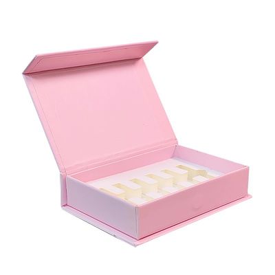 Custom Pink Perfume Essential Oil Bottle Foam Magnetic Paper Boxes with Matt Lamination