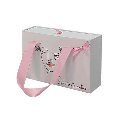 Others Box Type Logo Printing Luxury Wallet Cardboard Slide Boxes with Ribbon Handle