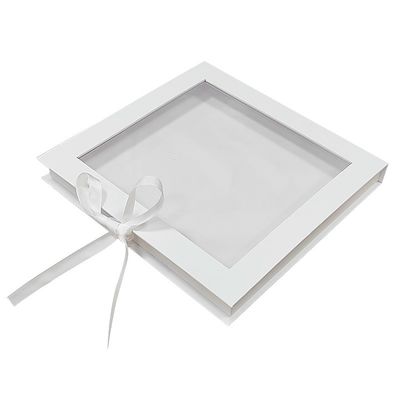 Eco-Friendly Custom Magnetic Flap Cardboard Necklace Packaging with Transparent Window