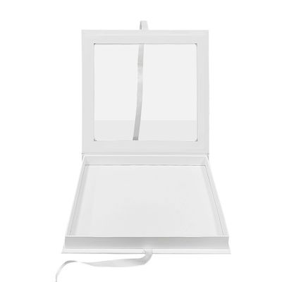 Eco-Friendly Custom Magnetic Flap Cardboard Necklace Packaging with Transparent Window