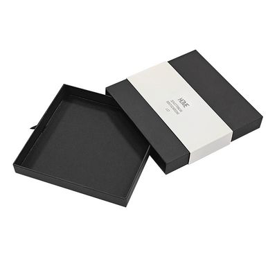 Jewelry Paper Drawer Packaging Box Black Slide Out Box Packaging Boxes Custom Logo
