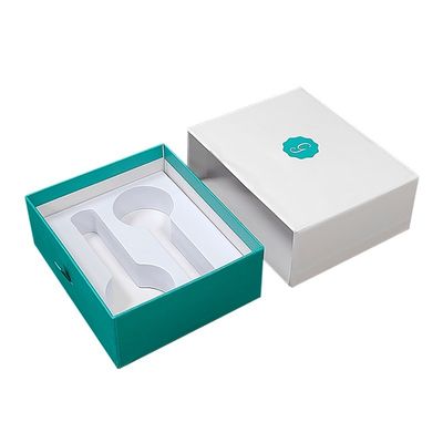 UV Finish Mint and White Rigid Cardboard Ice Globes for Facial Massage Roller Gift Set