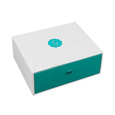 UV Finish Mint and White Rigid Cardboard Ice Globes for Facial Massage Roller Gift Set