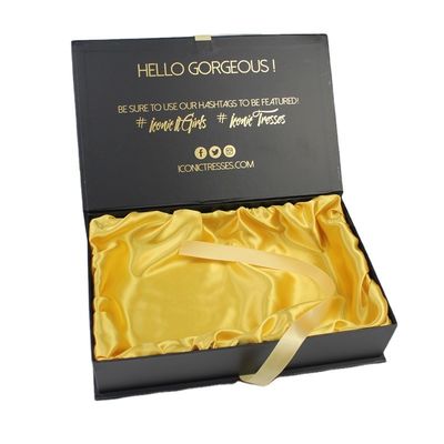 Custom Order Accepted Magnetic Closure Luxury Wig Box for Rigid Boxes Hair Extension