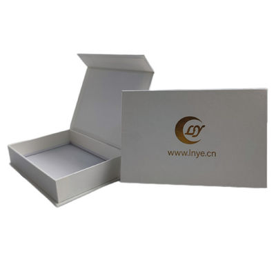 Paperboard Ivory White Silver Pearl Magnetic Gift Box with Logo Custom Packaging Print