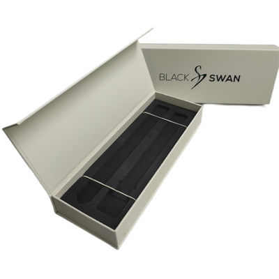 Simple Elegant Custom Logo Print Black Watch Strap Box Packaging Paper Box