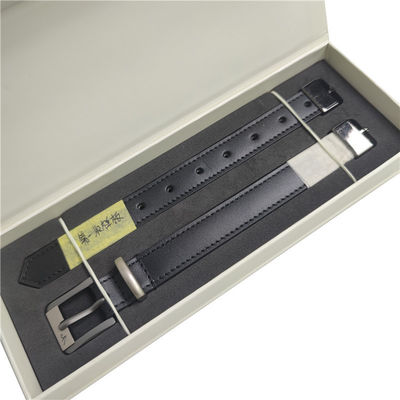 Simple Elegant Custom Logo Print Black Watch Strap Box Packaging Paper Box