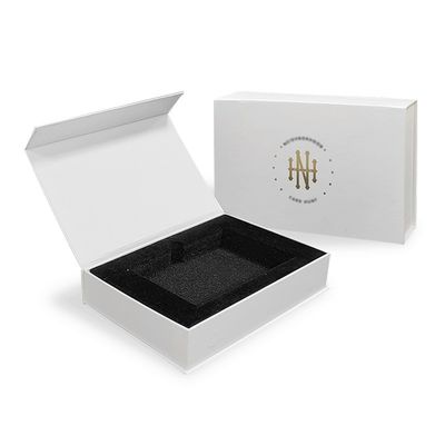 Book Shape Magnetic Paper Gift Box with Foam Insert Luxury Rigid Cardboard Photo Frame Album