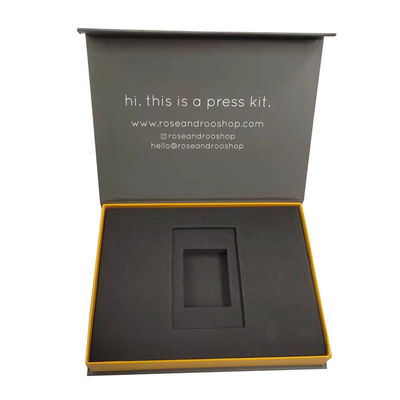 Book Shape Magnetic Paper Gift Box with Foam Insert Luxury Rigid Cardboard Photo Frame Album