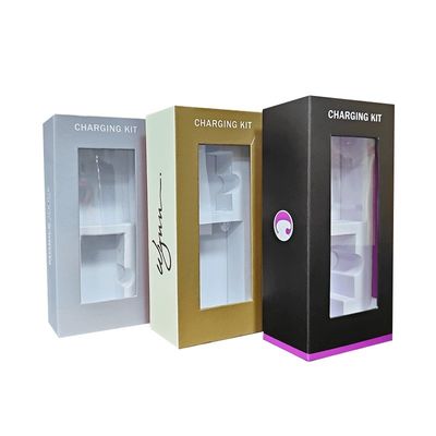 Luxury Magnetic Gift Box For Power Bank Charger Cable Package With Custom Printing Logo
