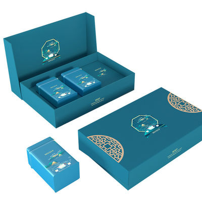 Tea Gift Set Packaging Coffee Cup Scented Candle Honey Magnetic Flip Open Gift Box