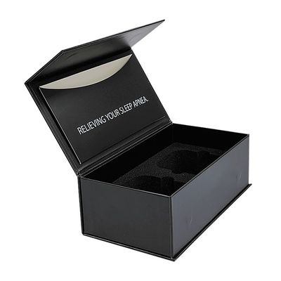 Gold Foil Printing Rectangle Magnetic Gift Box Packaging with Foam Insert and Envelope