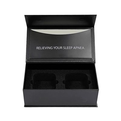 Gold Foil Printing Rectangle Magnetic Gift Box Packaging with Foam Insert and Envelope