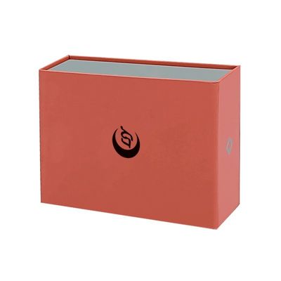Varnished Red Book Shape Rectangle Magnetic Gift Box with Flip Top and Magnetic Catch