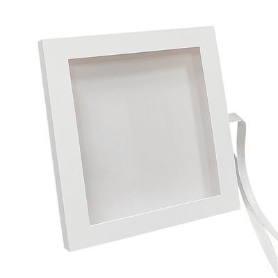 Square Cardboard Display Box Recycled Magnetic Closure Gift Box With Clear Window