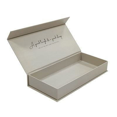 White Stylish Magnetic Packaging Box UV Coated Flip Magnetic Gift Box For Stickers