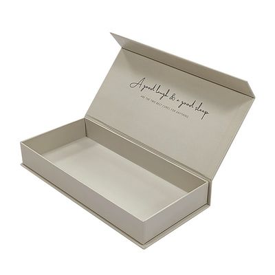 White Stylish Magnetic Packaging Box UV Coated Flip Magnetic Gift Box For Stickers