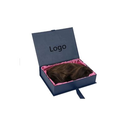Customer's Specific Requirement Luxury Hair Wig Packaging Black Box Magnetic Closure