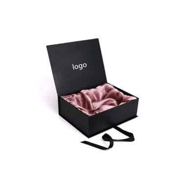 Customer's Specific Requirement Luxury Hair Wig Packaging Black Box Magnetic Closure