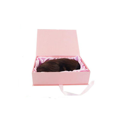 Customer's Specific Requirement Luxury Hair Wig Packaging Black Box Magnetic Closure