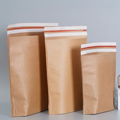 Brown Self Seal Paper Shopping Bags Hot Stamping Kraft Paper Express Mailing Bags