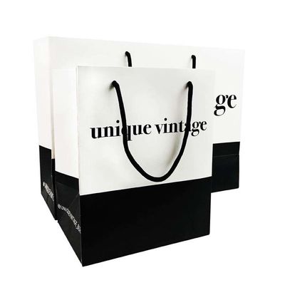 OEM Customized Designs Luxury Matte Gift Shopping Paper Bag With Logo For Clothing Shoes
