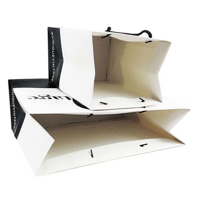 OEM Customized Designs Luxury Matte Gift Shopping Paper Bag With Logo For Clothing Shoes
