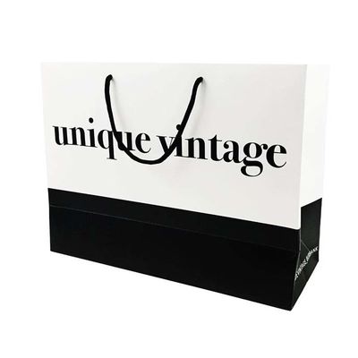 OEM Customized Designs Luxury Matte Gift Shopping Paper Bag With Logo For Clothing Shoes