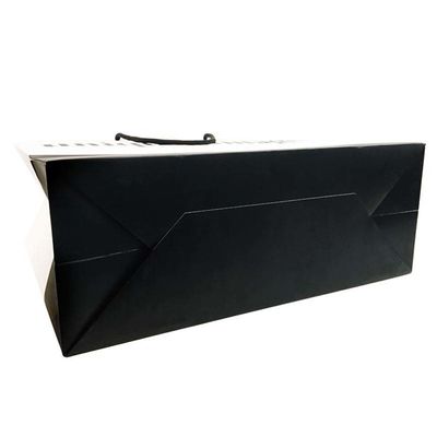 Custom Logo Clothing Shopping Gift Jewelry Packaging Paper Bag with Gold Stamp Finish