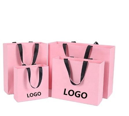 Exquisite Hand Length Handle Sealing Cardboard Luxury Multicolor Printing Bags