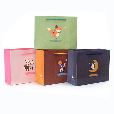 Exquisite Hand Length Handle Sealing Cardboard Luxury Multicolor Printing Bags