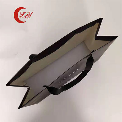 Eco-Friendly Black Gift Paper Bags with Your Own Logo Made in from Recycled Materials