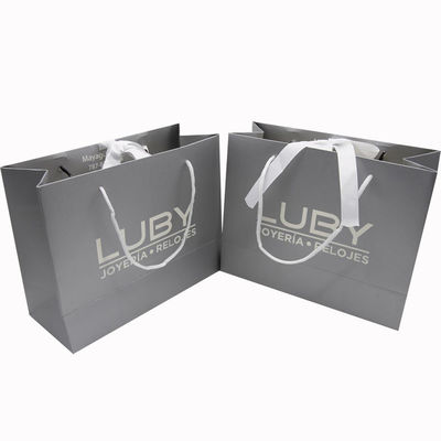 Hot Stamping Custom Luxury Gift Bags Recyclable Kraft Shopping Bags With Handles