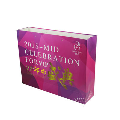 Recycled Custom Paper Shopping Bags With Handle Matte / Glossy Lamination