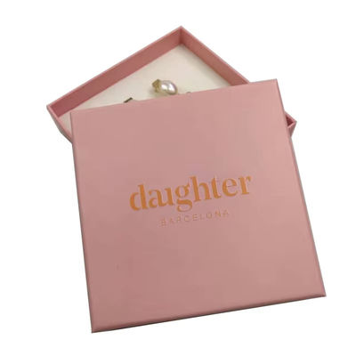 Custom Logo Necklace Earrings Jewelry Gift Packaging Box With Foam Insert Rigid Cardboard Box For Rings And Bracelets