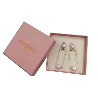 Custom Logo Necklace Earrings Jewelry Gift Packaging Box With Foam Insert Rigid Cardboard Box For Rings And Bracelets